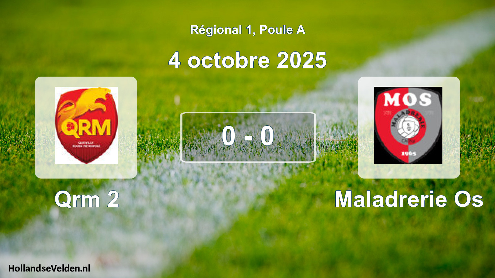 Gespeelde wedstrijd: Qrm 2 - Maladrerie Os 0 - 0 (4 octobre 2025)
