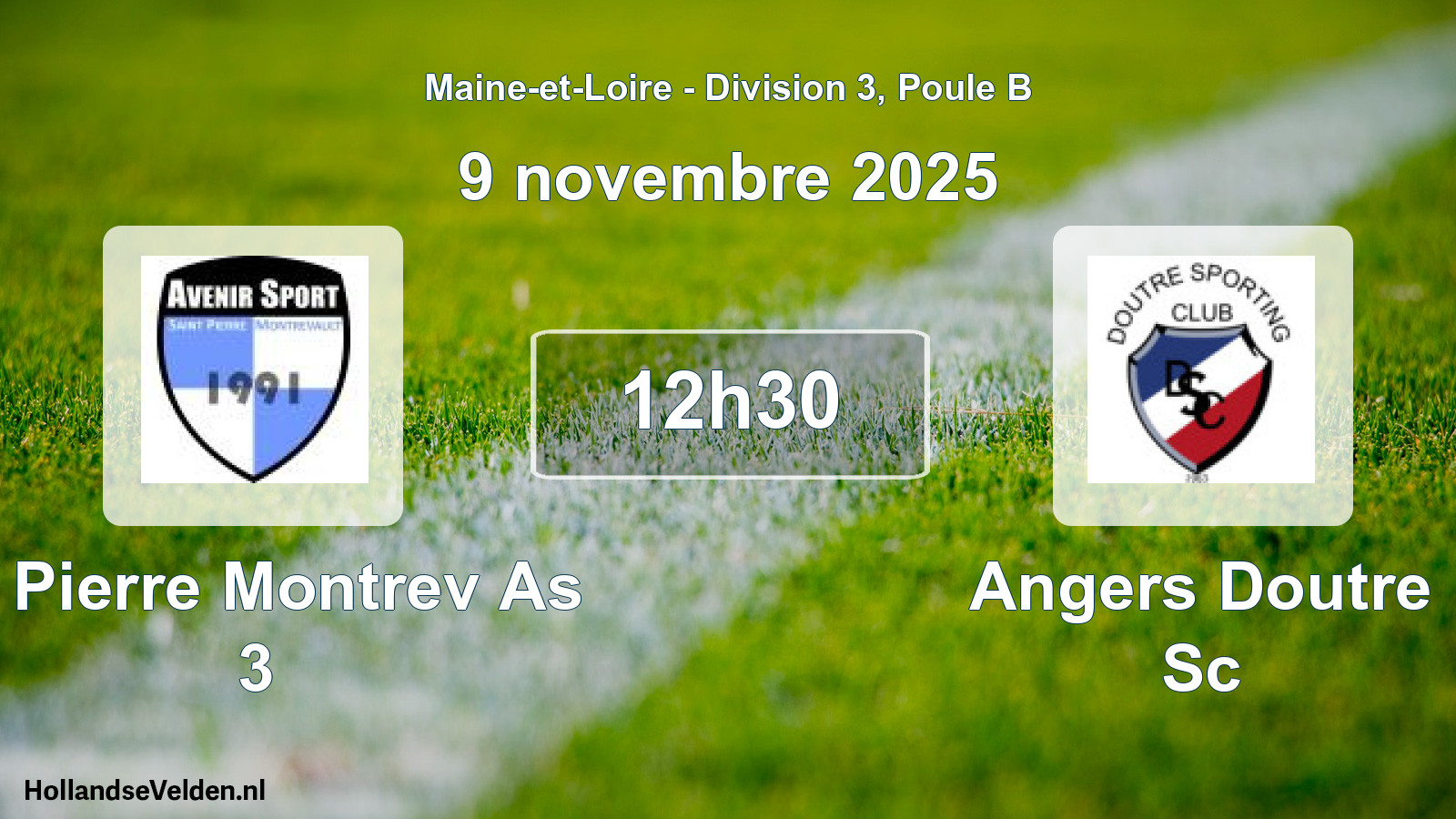 Geplande wedstrijd: St Pierre Montrev As 3 - Angers Doutre Sc (9 november 2025)