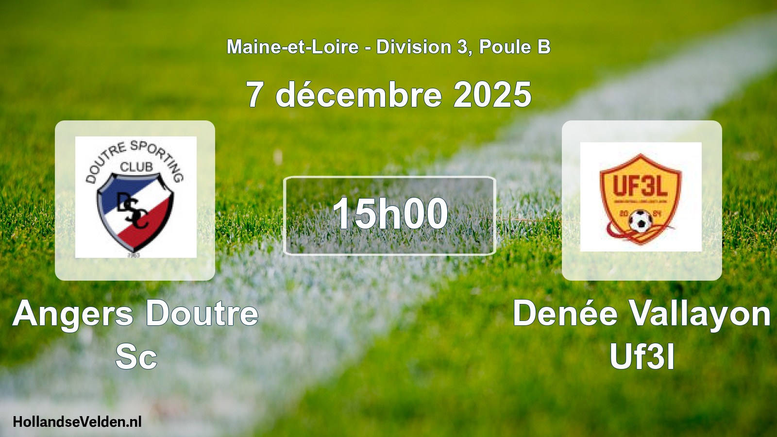 Geplande wedstrijd: Angers Doutre Sc - Denée Vallayon Uf3l (7 december 2025)