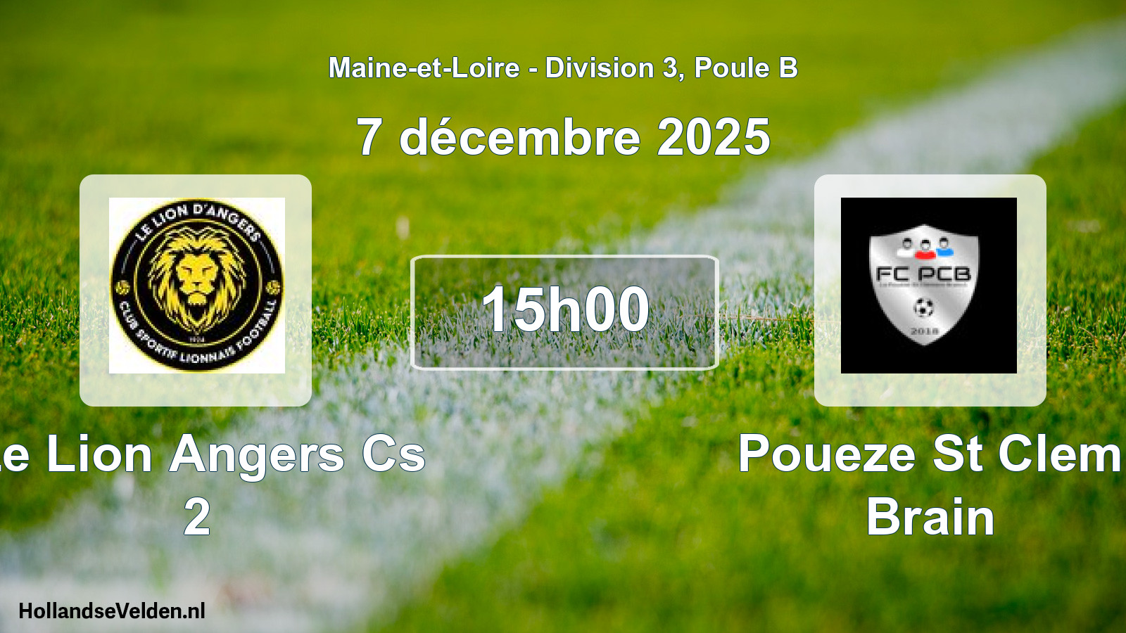 Geplande wedstrijd: Le Lion Angers Cs 2 - Poueze St Clem Brain (7 décembre 2025)
