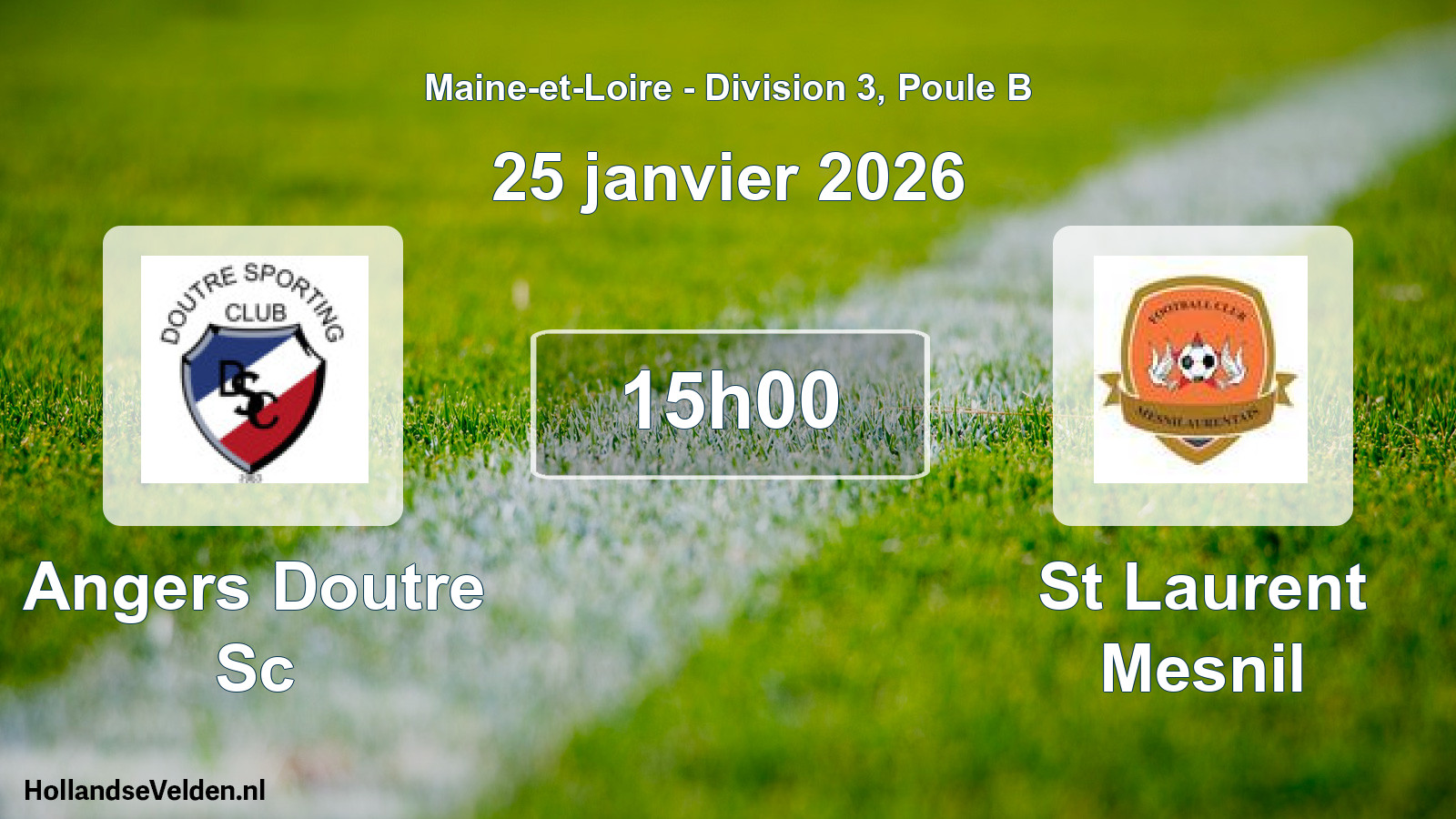 Geplande wedstrijd: Angers Doutre Sc - St Laurent Mesnil (25 januari 2026)