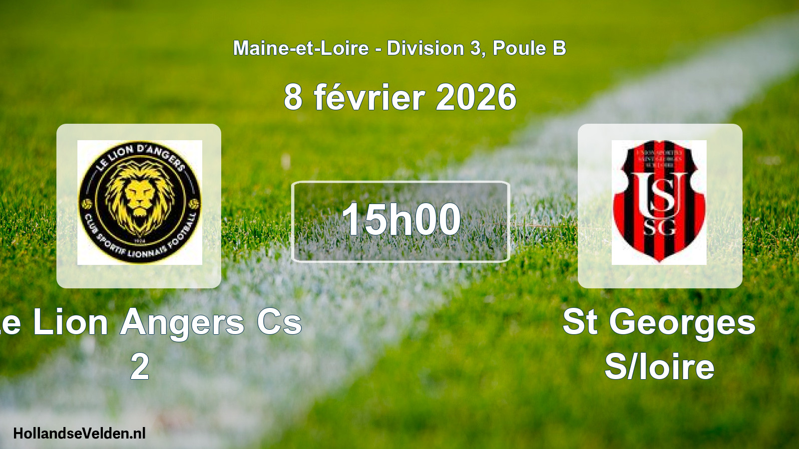 Geplande wedstrijd: Le Lion Angers Cs 2 - St Georges S/loire (8 februari 2026)