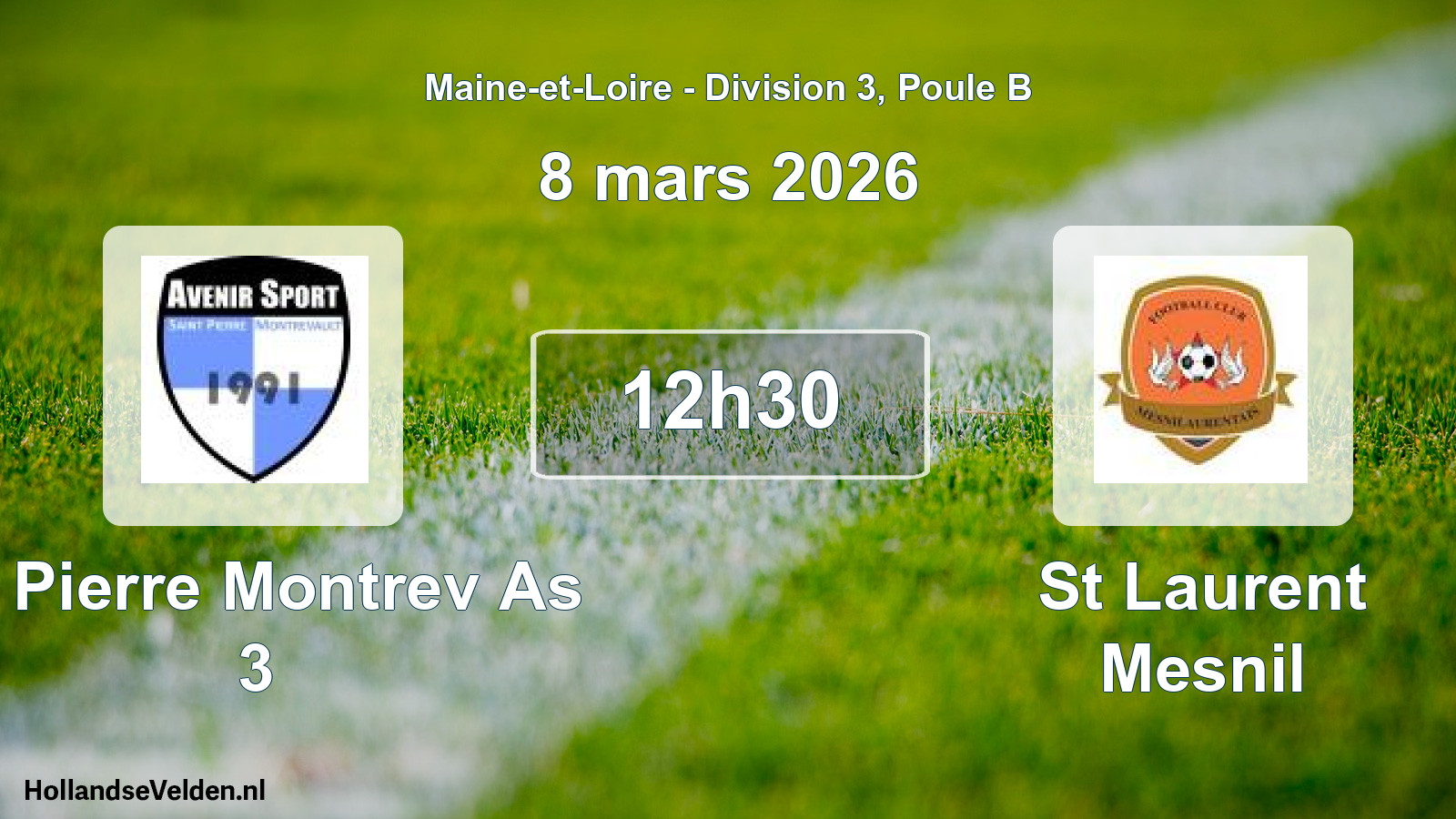 Geplande wedstrijd: St Pierre Montrev As 3 - St Laurent Mesnil (8 maart 2026)