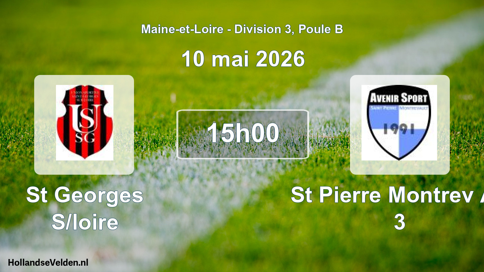 Geplande wedstrijd: St Georges S/loire - St Pierre Montrev As 3 (10 mei 2026)