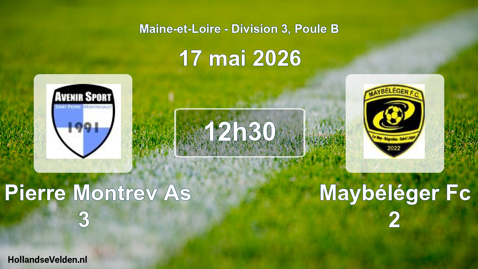 Geplande wedstrijd: St Pierre Montrev As 3 - Maybéléger Fc 2 (17 mai 2026)