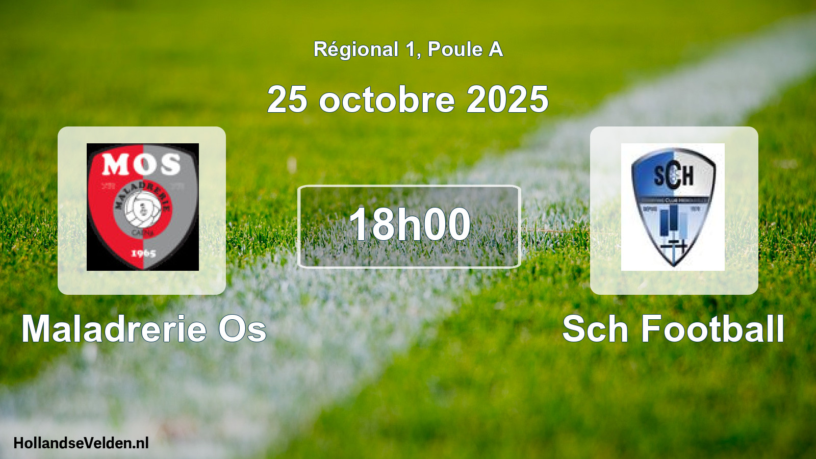 Geplande wedstrijd: Maladrerie Os - Sch Football (25 octobre 2025)