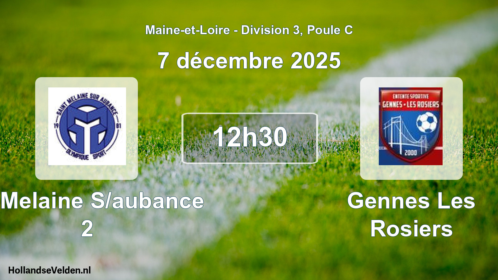 Geplande wedstrijd: St Melaine S/aubance 2 - Gennes Les Rosiers (7 december 2025)