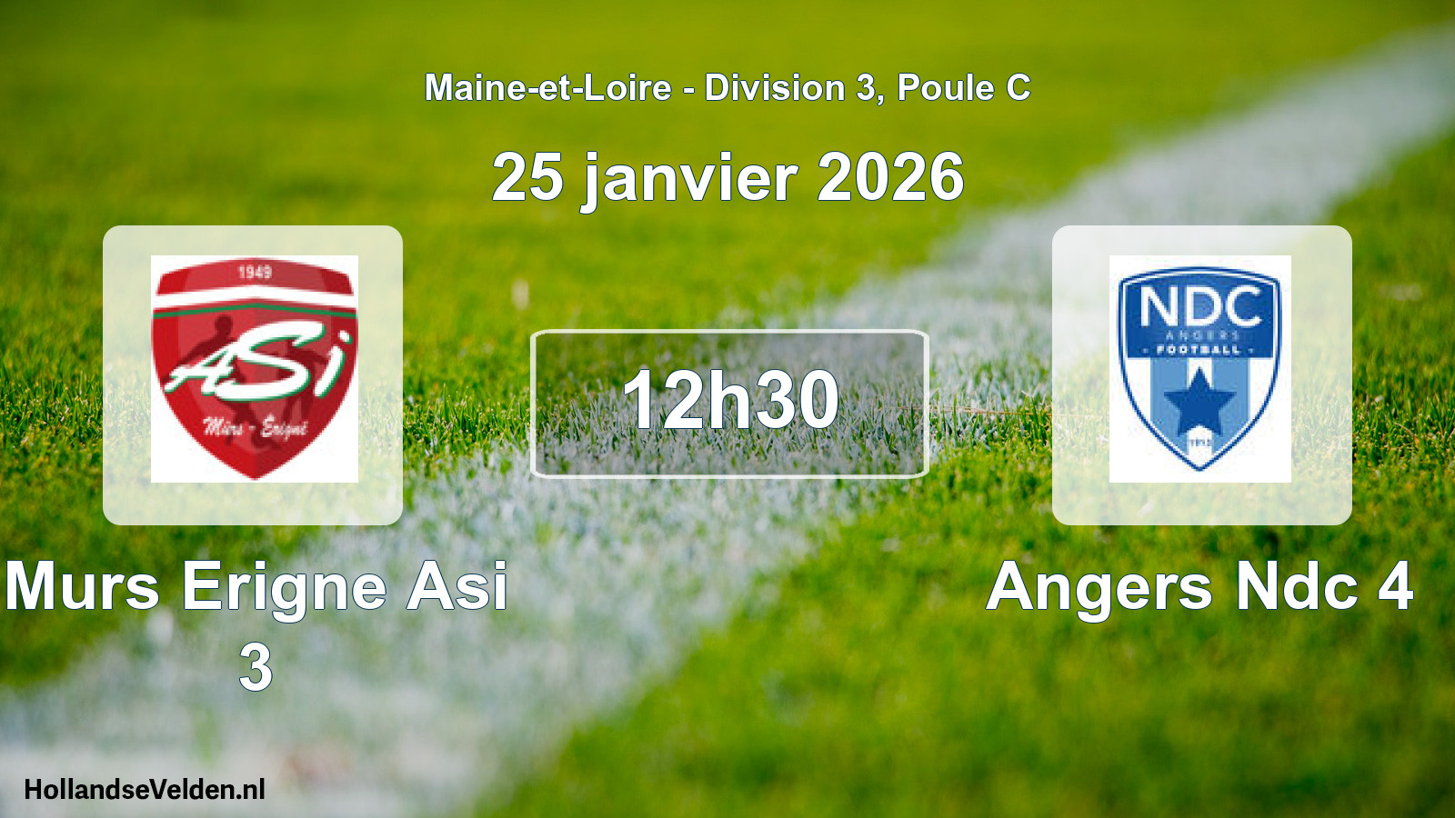 Scheduled Match: Murs Erigne Asi 3 - Angers Ndc 4 (25 January 2026)