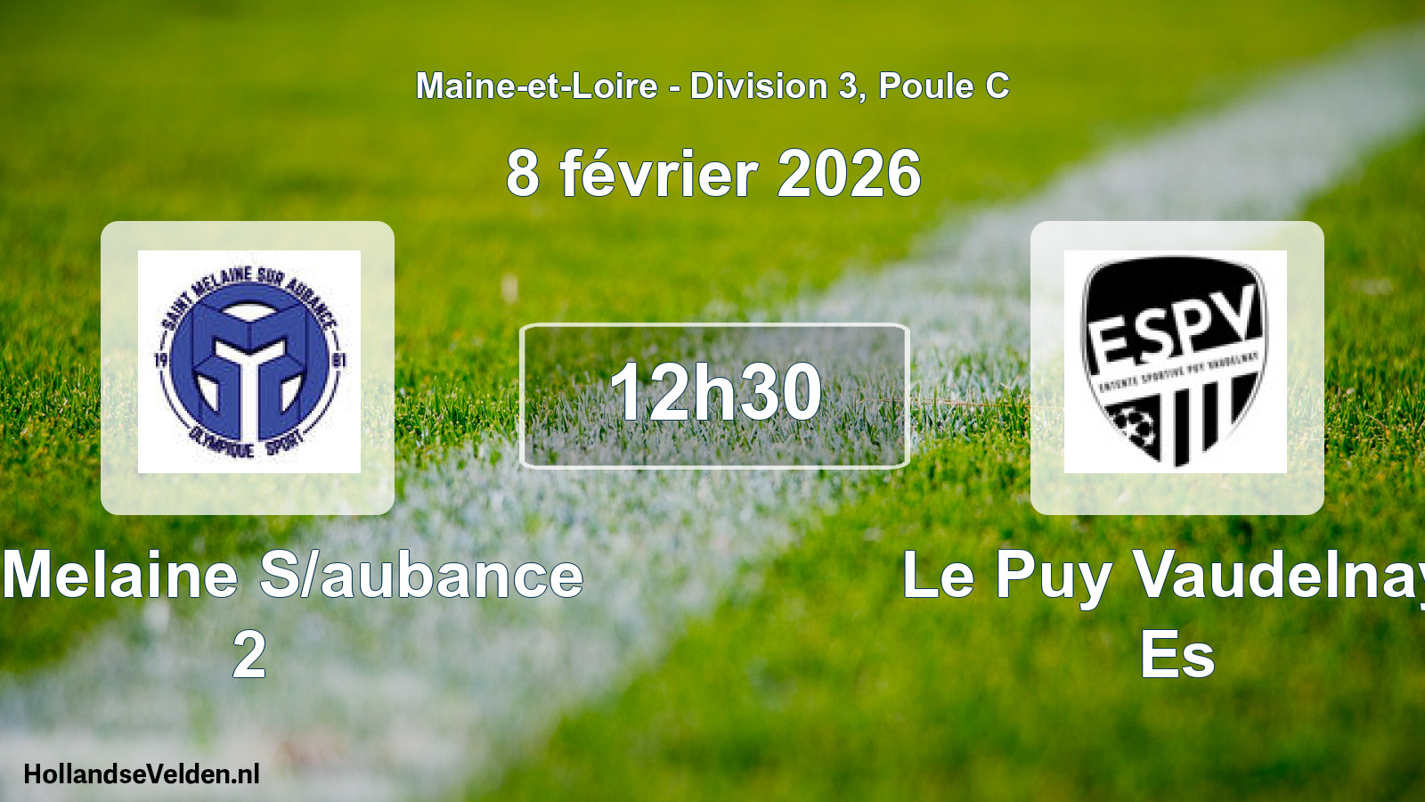 Geplande wedstrijd: St Melaine S/aubance 2 - Le Puy Vaudelnay Es (8 februari 2026)