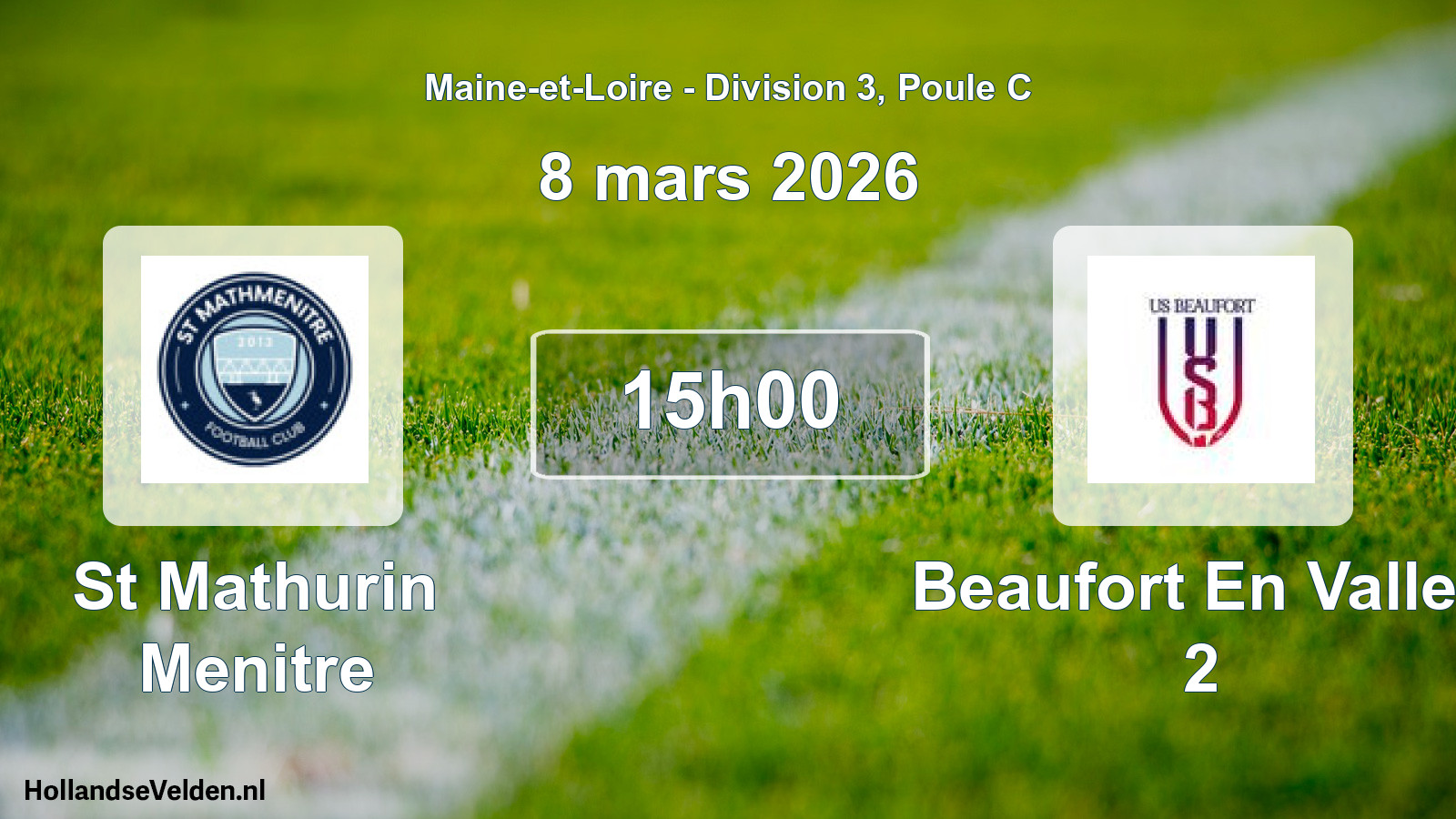 Geplande wedstrijd: St Mathurin Menitre - Beaufort En Vallee 2 (8 maart 2026)
