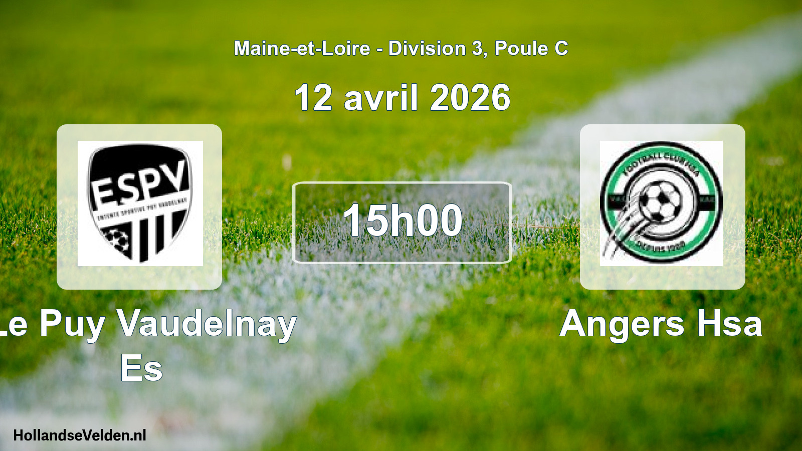 Scheduled Match: Le Puy Vaudelnay Es - Angers Hsa (12 April 2026)