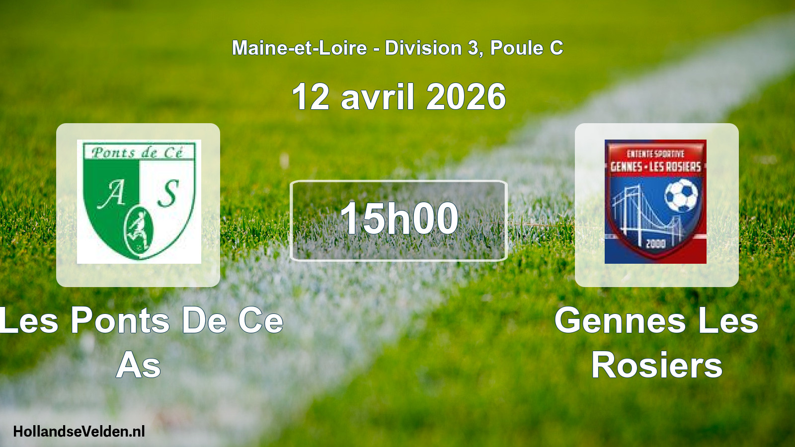 Scheduled Match: Les Ponts De Ce As - Gennes Les Rosiers (12 April 2026)