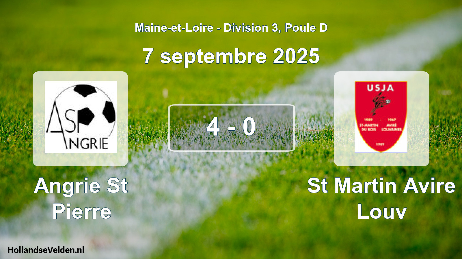 Gespeelde wedstrijd: Angrie St Pierre - St Martin Avire Louv 4 - 0 (7 septembre 2025)