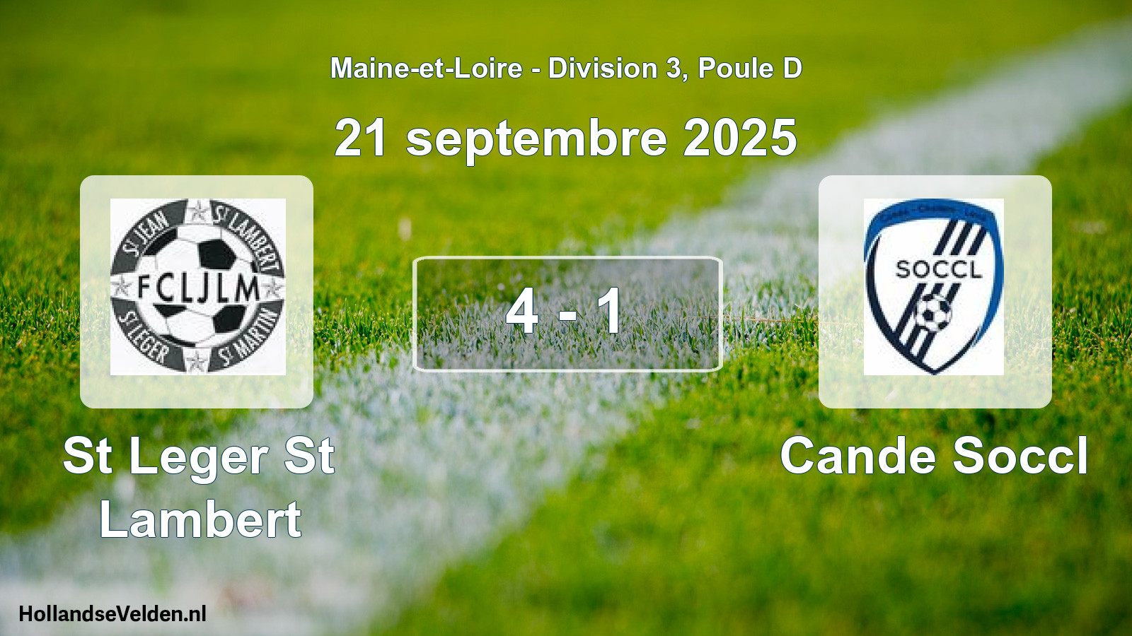 Gespeelde wedstrijd: St Leger St Lambert - Cande Soccl 4 - 1 (21 septembre 2025)