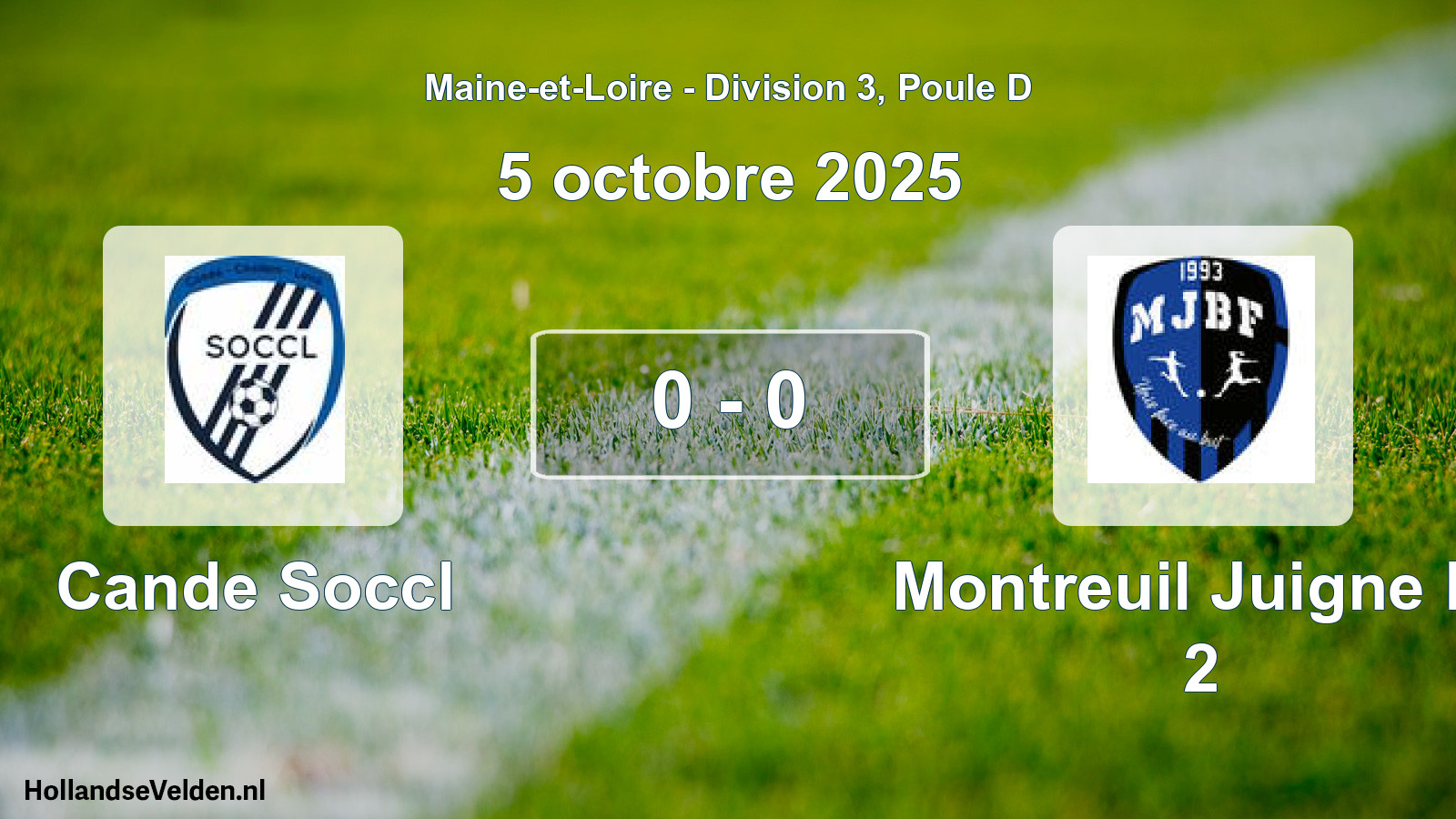 Gespeelde wedstrijd: Cande Soccl - Montreuil Juigne Bf 2 0 - 0 (5 octobre 2025)