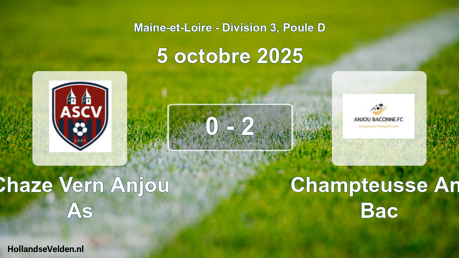 Gespeelde wedstrijd: Chaze Vern Anjou As - Champteusse Anj Bac 0 - 2 (5 oktober 2025)