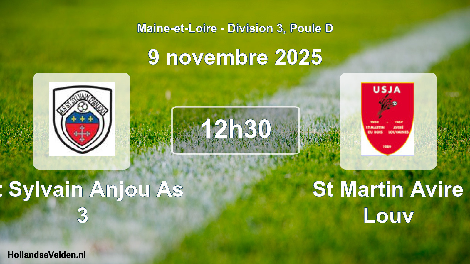 Geplande wedstrijd: St Sylvain Anjou As 3 - St Martin Avire Louv (9 novembre 2025)