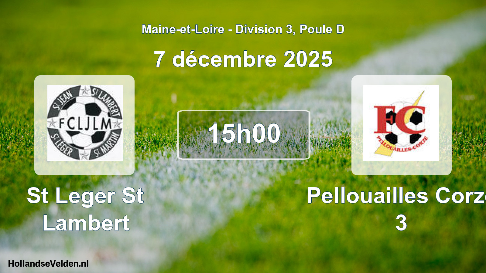 Geplande wedstrijd: St Leger St Lambert - Pellouailles Corze 3 (7 december 2025)