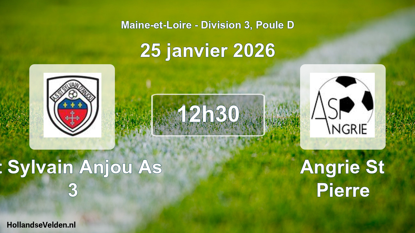 Geplande wedstrijd: St Sylvain Anjou As 3 - Angrie St Pierre (25 januari 2026)