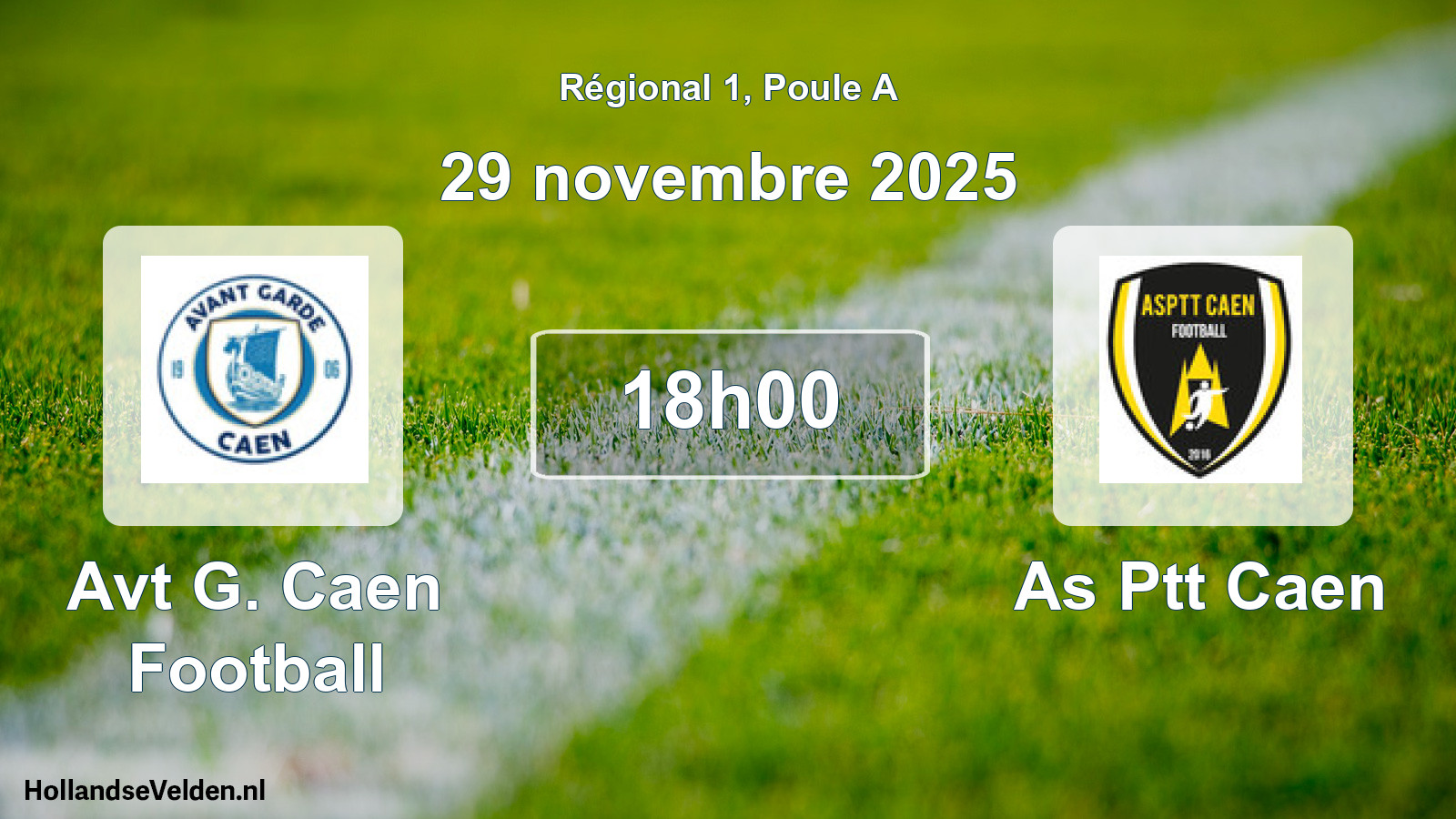 Geplande wedstrijd: Avt G. Caen Football - As Ptt Caen (29 novembre 2025)