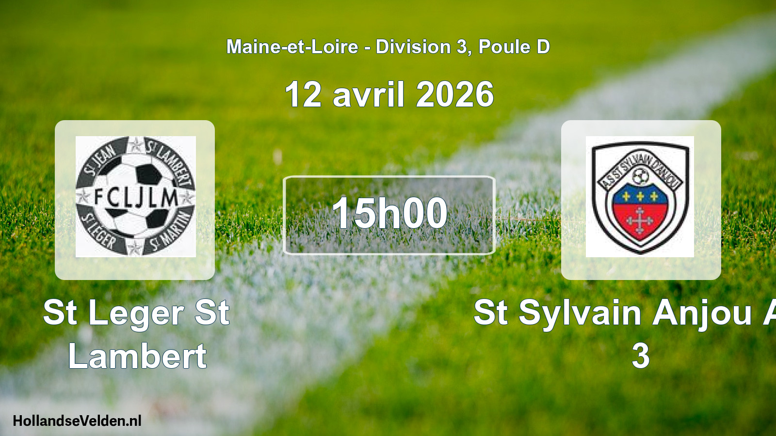 Geplande wedstrijd: St Leger St Lambert - St Sylvain Anjou As 3 (12 avril 2026)