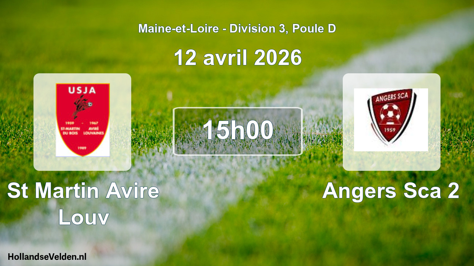 Geplande wedstrijd: St Martin Avire Louv - Angers Sca 2 (12 avril 2026)