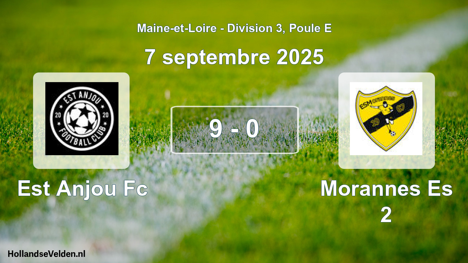 Gespeelde wedstrijd: Est Anjou Fc - Morannes Es 2 9 - 0 (7 september 2025)