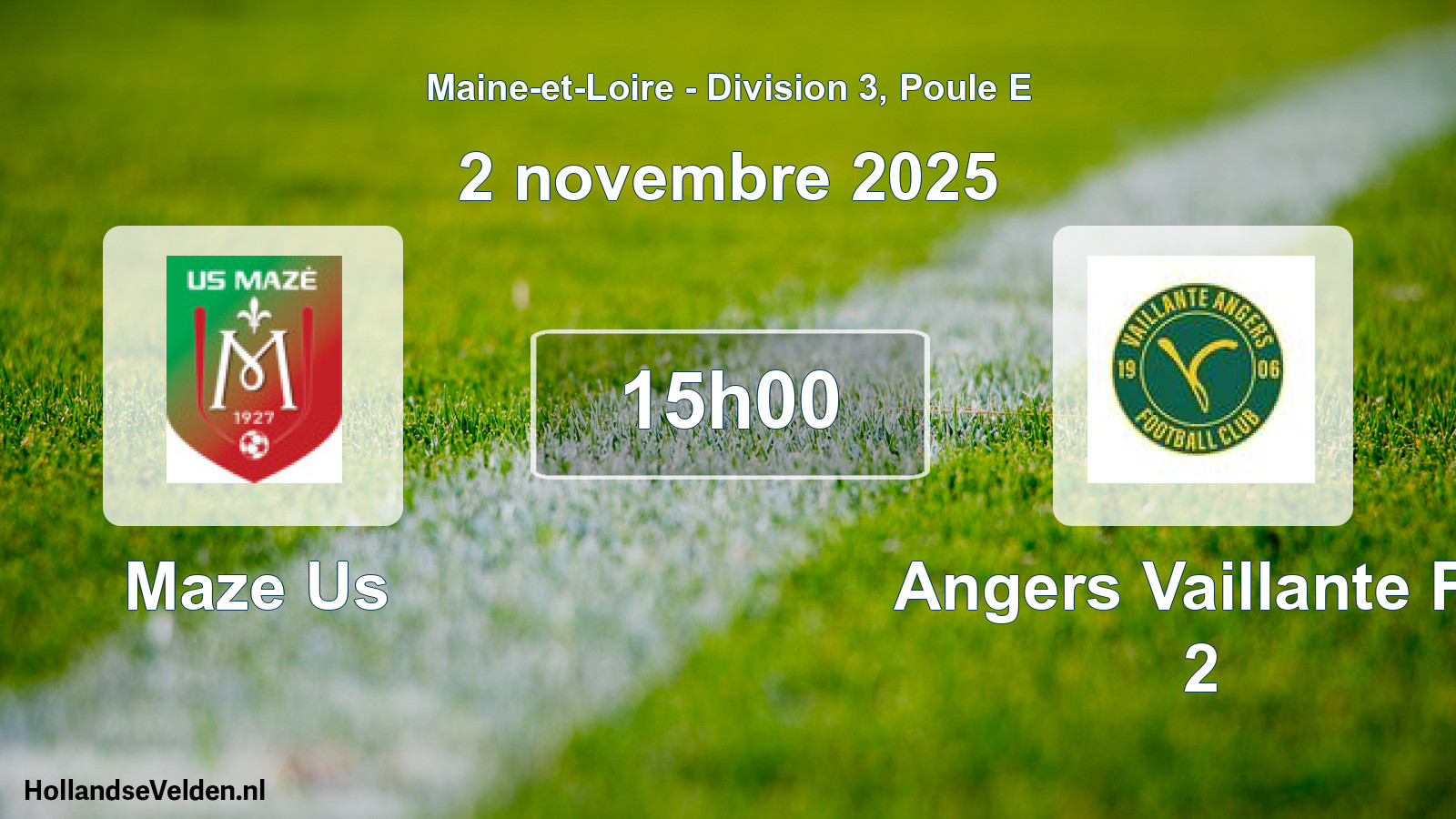 Scheduled Match: Maze Us - Angers Vaillante Fc 2 (2 November 2025)