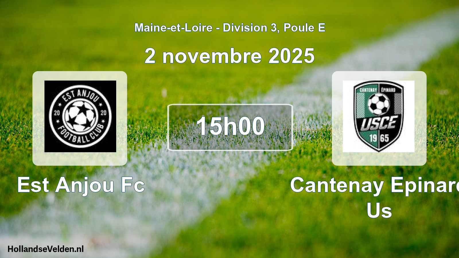 Geplande wedstrijd: Est Anjou Fc - Cantenay Epinard Us (2 november 2025)