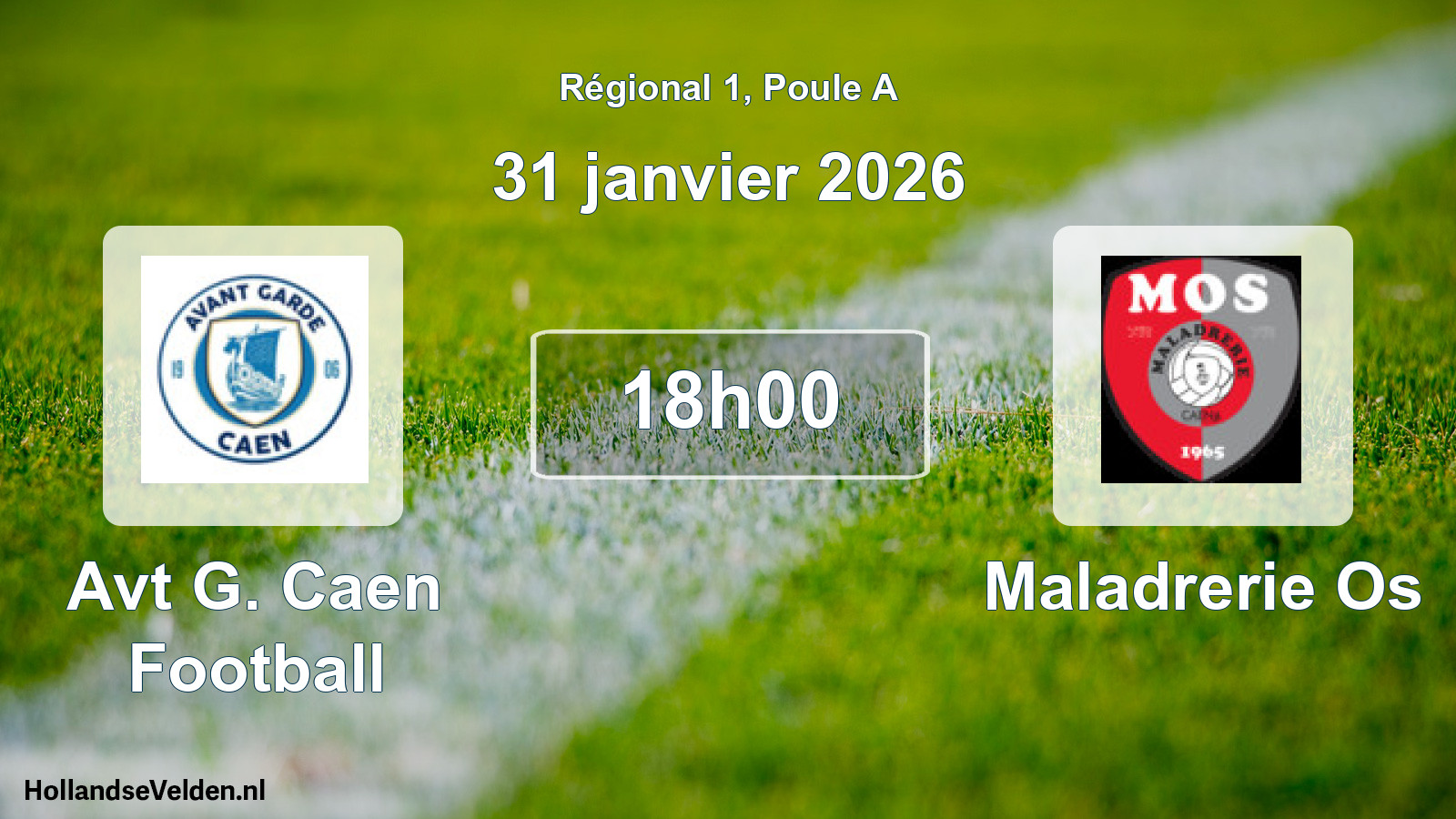 Geplande wedstrijd: Avt G. Caen Football - Maladrerie Os (31 janvier 2026)