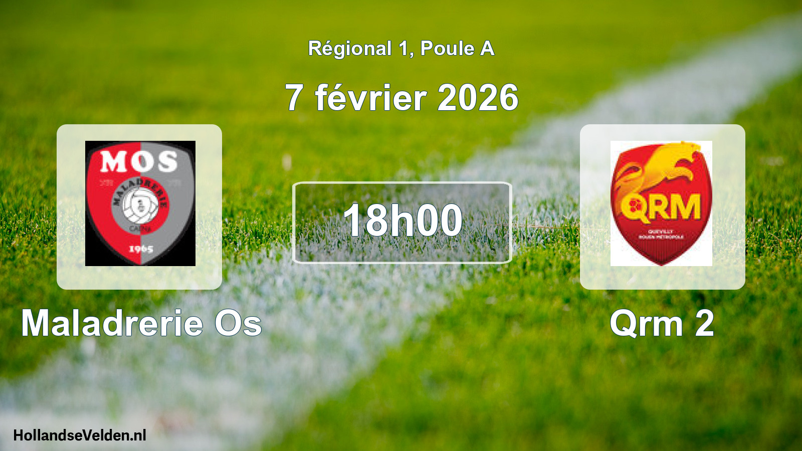 Scheduled Match: Maladrerie Os - Qrm 2 (7 February 2026)