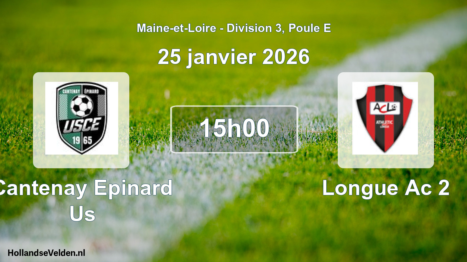 Geplande wedstrijd: Cantenay Epinard Us - Longue Ac 2 (25 janvier 2026)