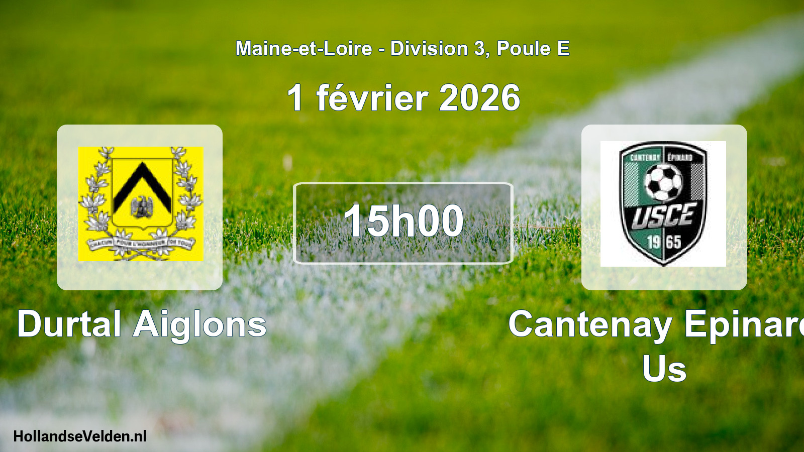 Scheduled Match: Durtal Aiglons - Cantenay Epinard Us (1 February 2026)