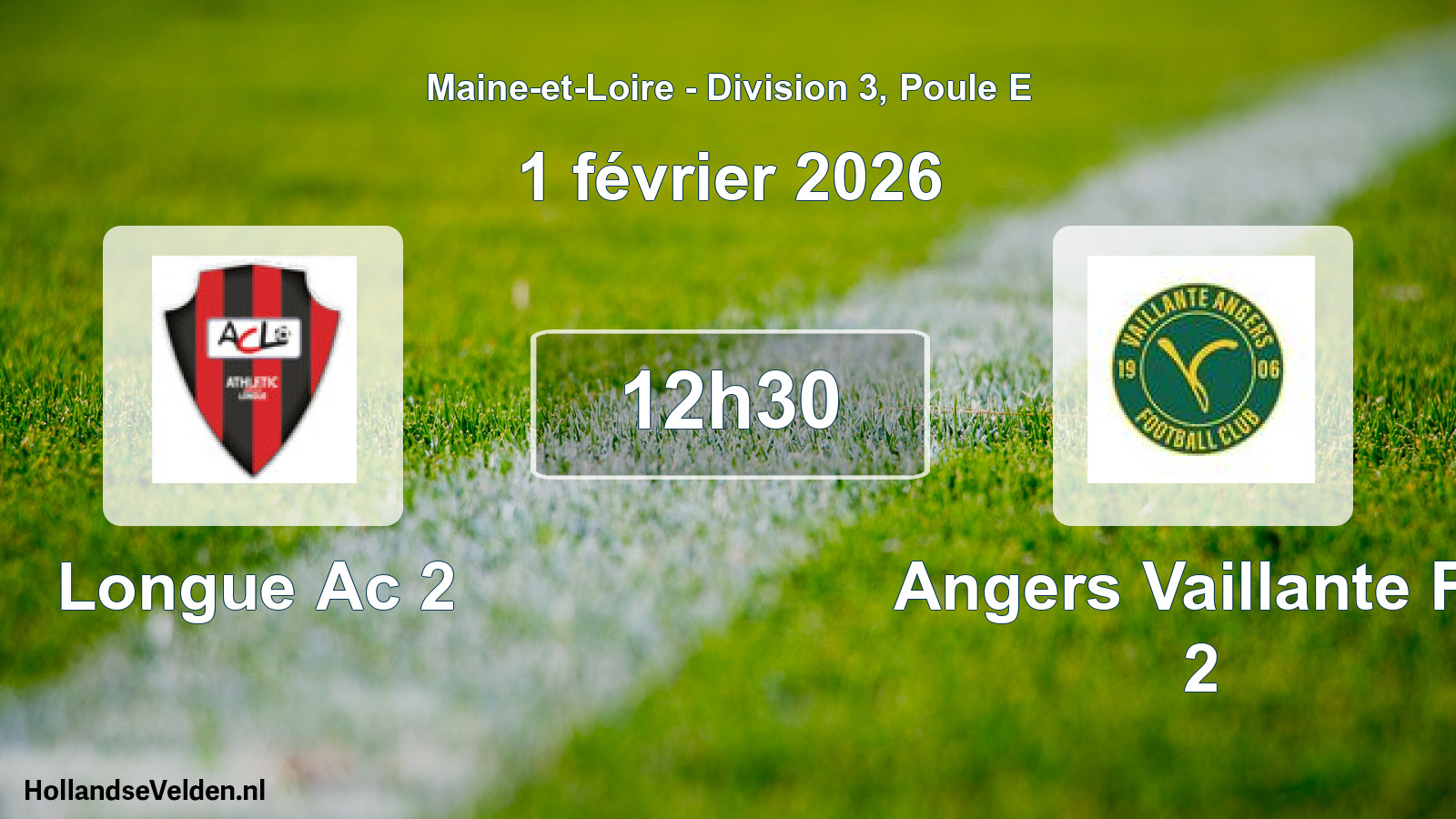 Geplande wedstrijd: Longue Ac 2 - Angers Vaillante Fc 2 (1 februari 2026)
