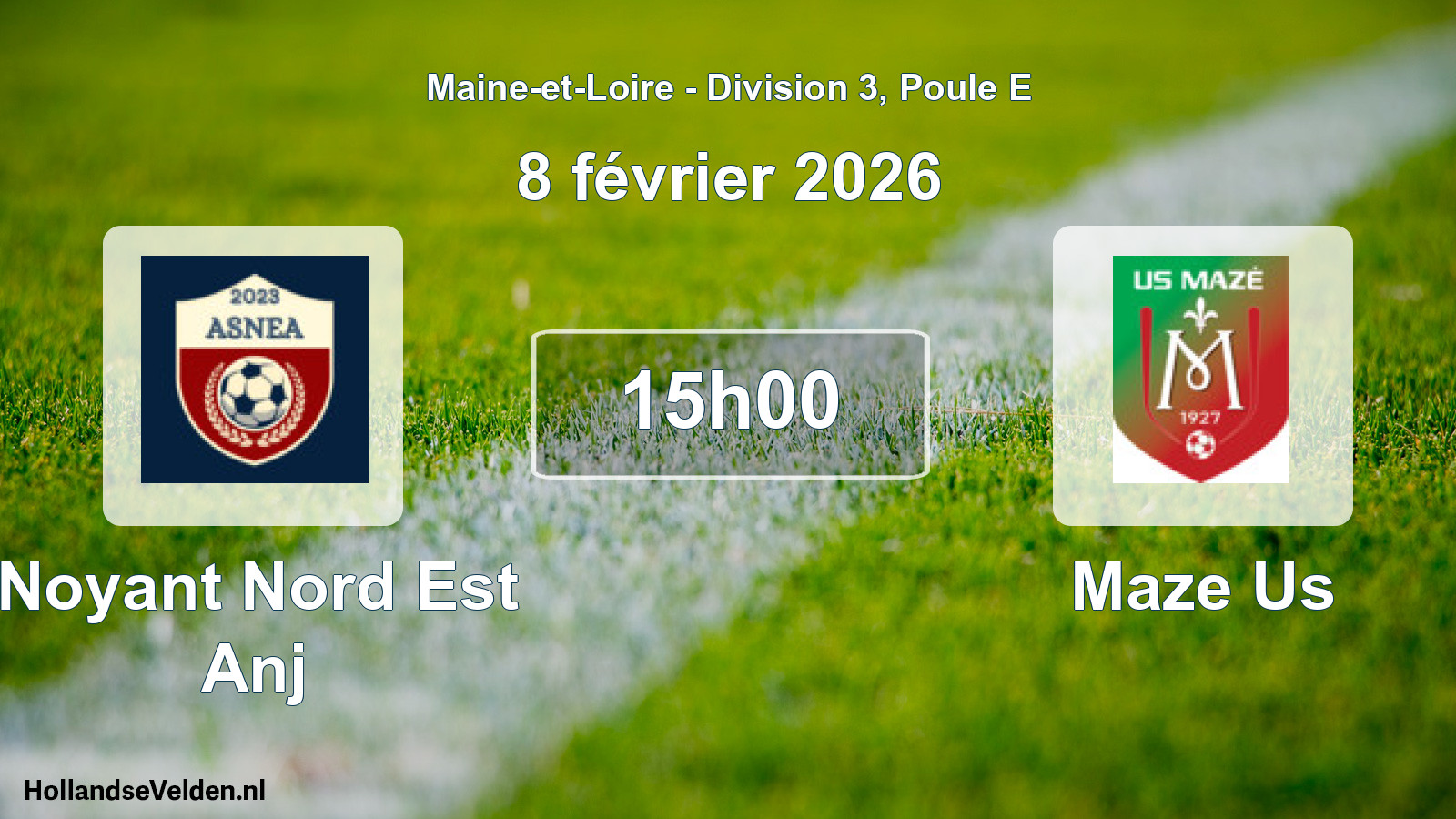 Scheduled Match: Noyant Nord Est Anj - Maze Us (8 February 2026)