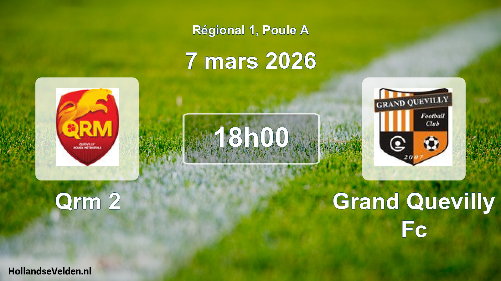 Geplande wedstrijd: Qrm 2 - Grand Quevilly Fc (7 mars 2026)