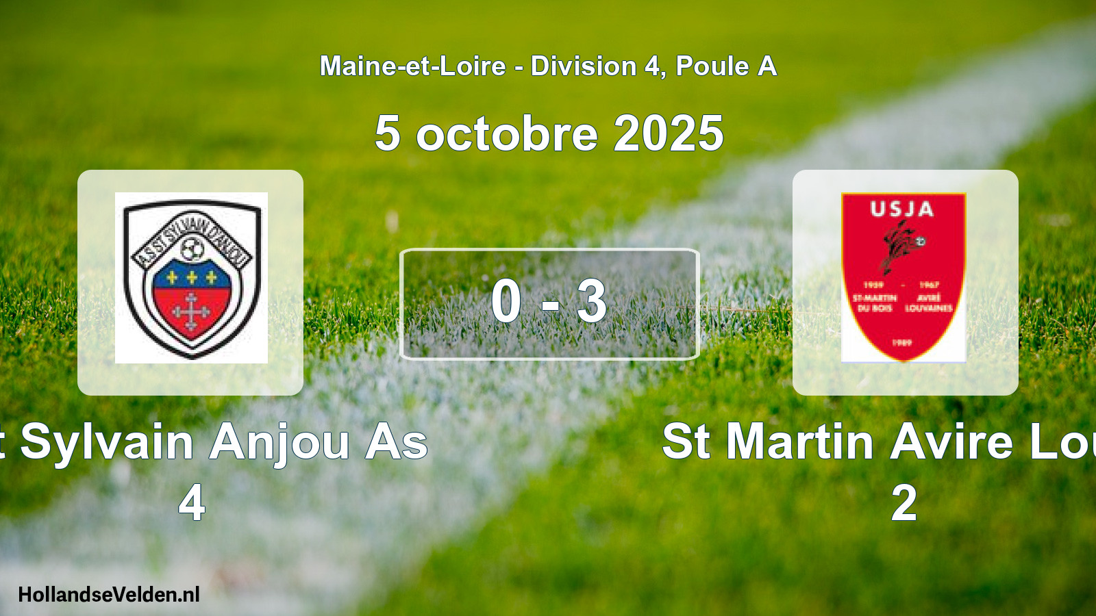 Gespeelde wedstrijd: St Sylvain Anjou As 4 - St Martin Avire Louv 2 0 - 3 (5 oktober 2025)