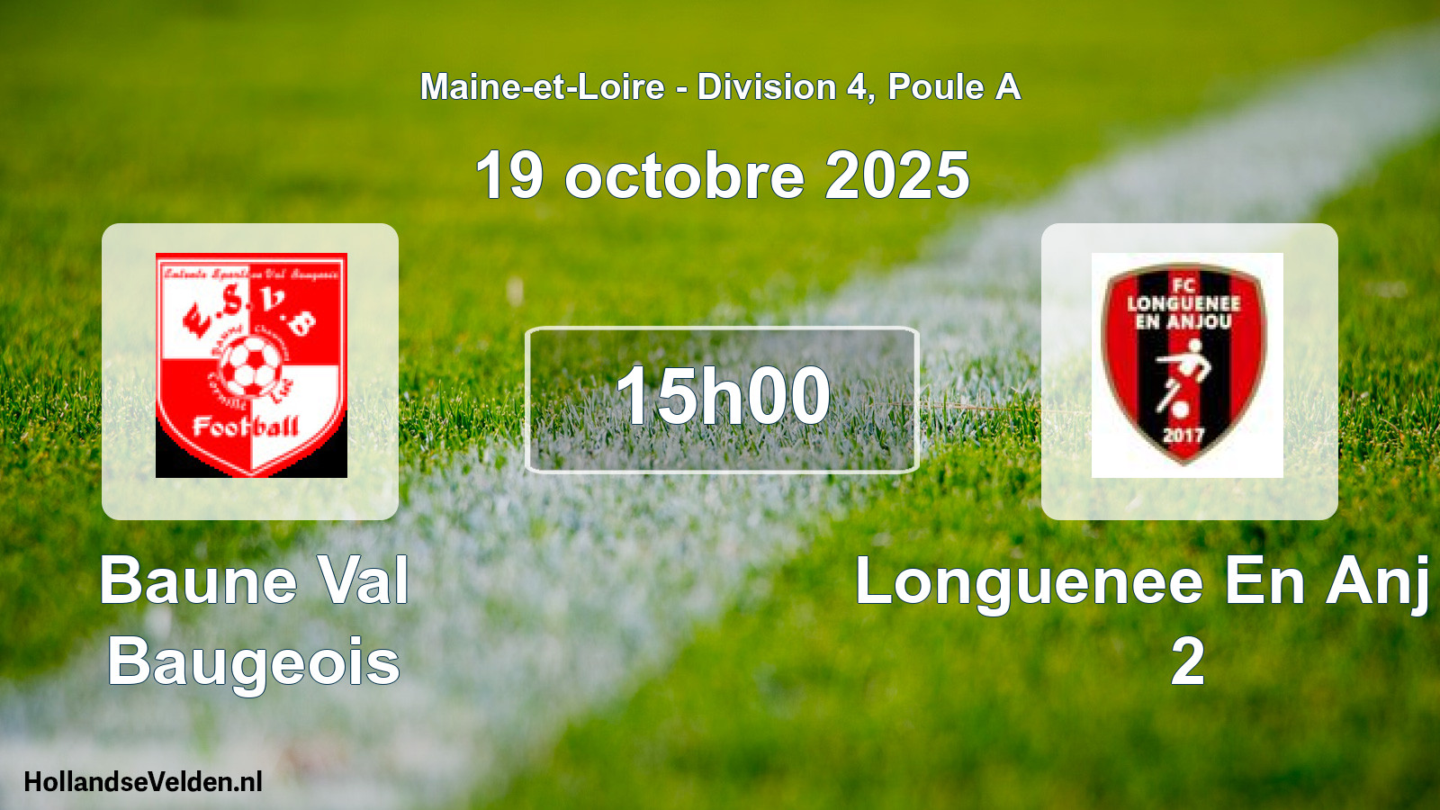 Geplande wedstrijd: Baune Val Baugeois - Longuenee En Anj Fc 2 (19 oktober 2025)