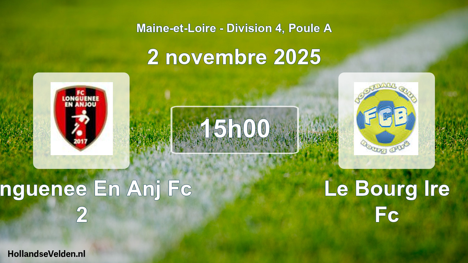 Scheduled Match: Longuenee En Anj Fc 2 - Le Bourg Ire Fc (2 November 2025)