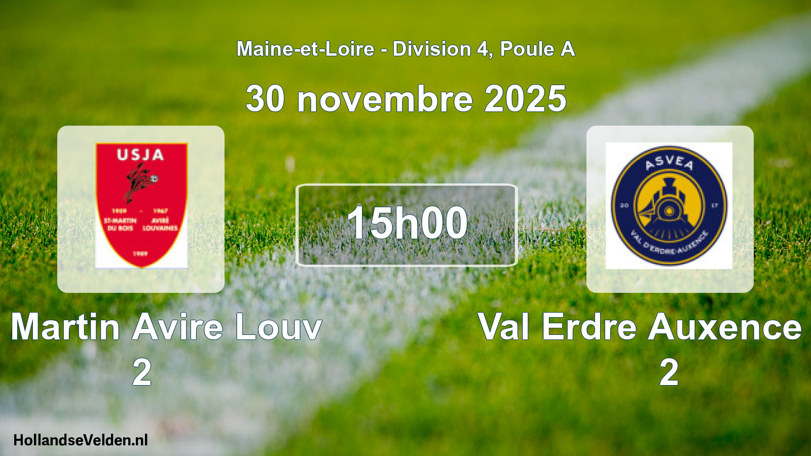 Geplande wedstrijd: St Martin Avire Louv 2 - Val Erdre Auxence As 2 (30 november 2025)