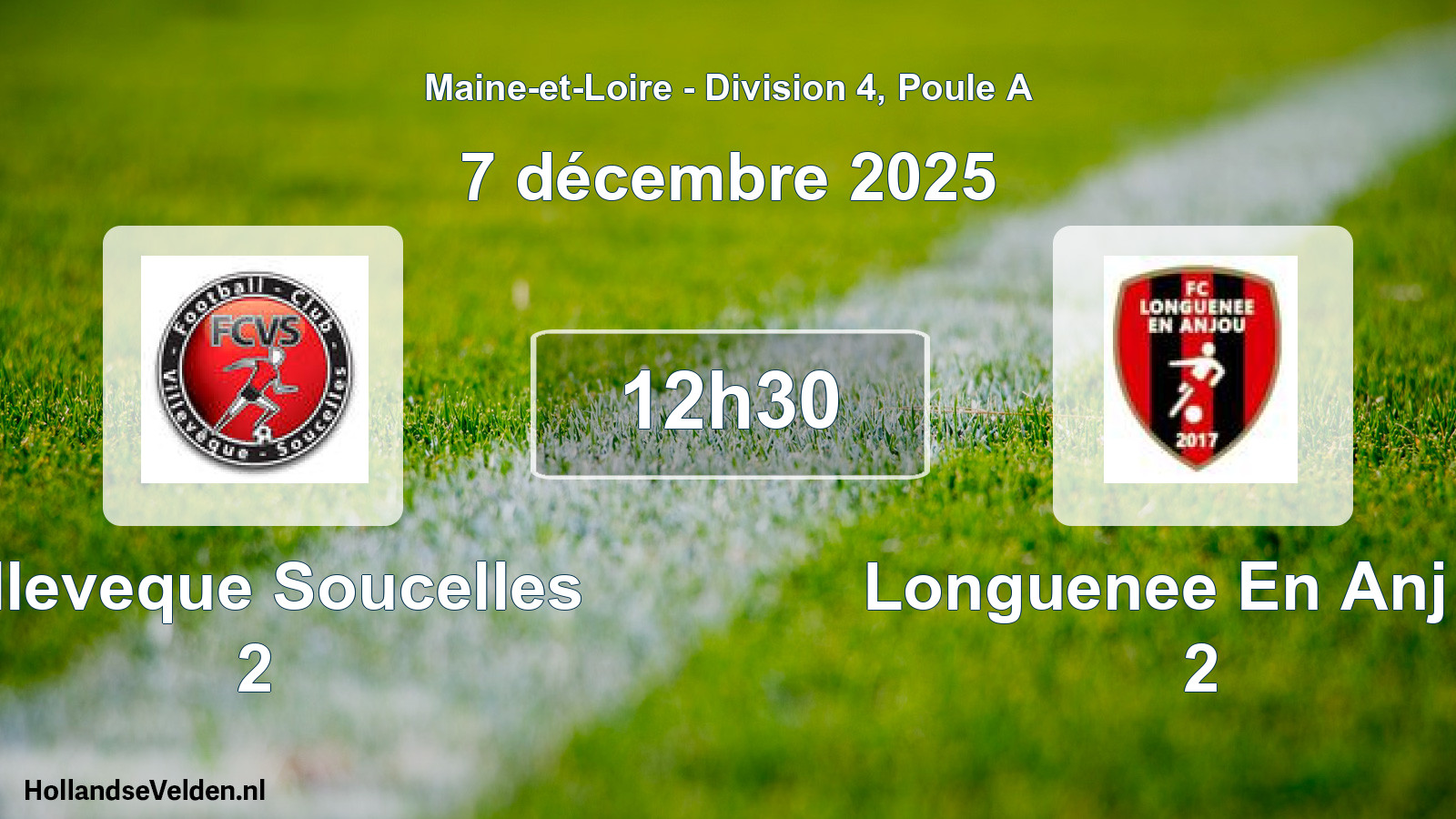 Scheduled Match: Villeveque Soucelles 2 - Longuenee En Anj Fc 2 (7 December 2025)