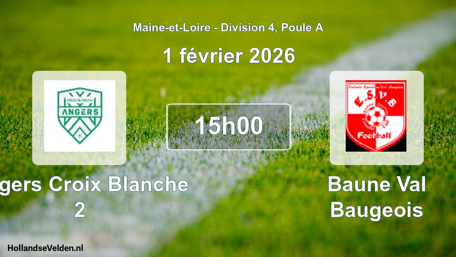 Scheduled Match: Angers Croix Blanche 2 - Baune Val Baugeois (1 February 2026)