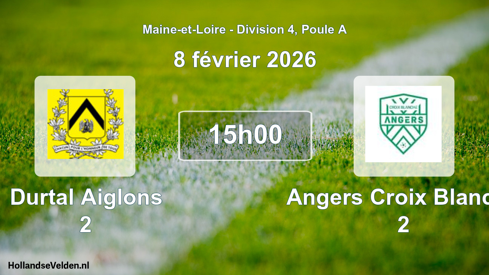 Scheduled Match: Durtal Aiglons 2 - Angers Croix Blanche 2 (8 February 2026)