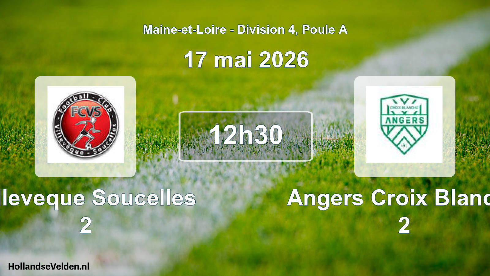 Geplande wedstrijd: Villeveque Soucelles 2 - Angers Croix Blanche 2 (17 mai 2026)