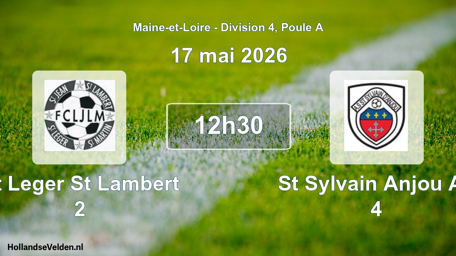 Geplande wedstrijd: St Leger St Lambert 2 - St Sylvain Anjou As 4 (17 mei 2026)
