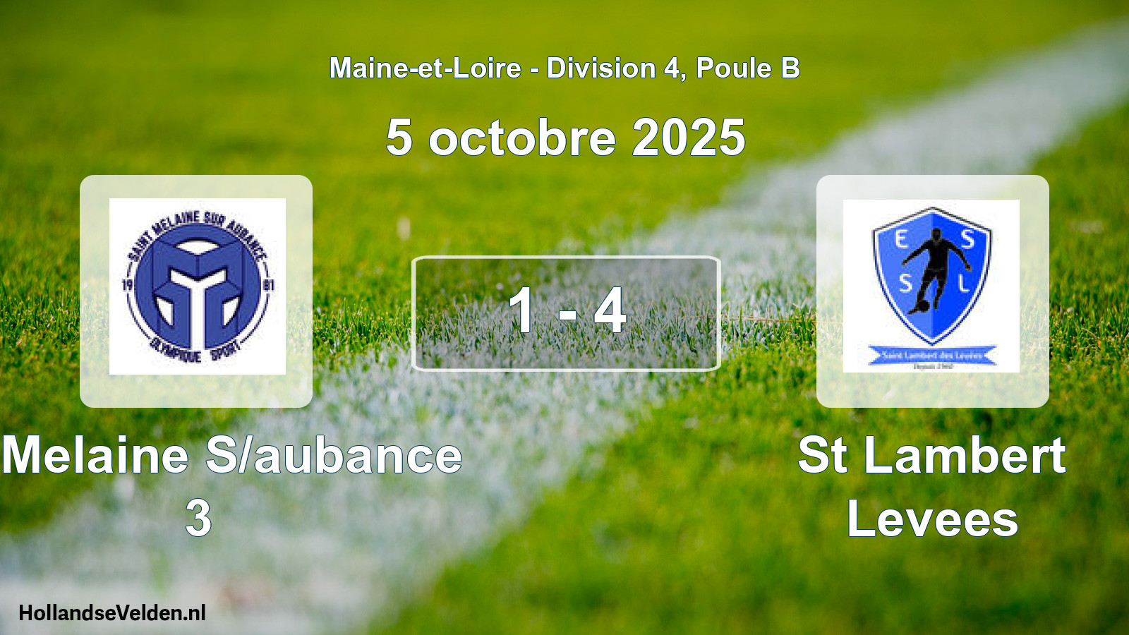 Gespeelde wedstrijd: St Melaine S/aubance 3 - St Lambert Levees 1 - 4 (5 oktober 2025)