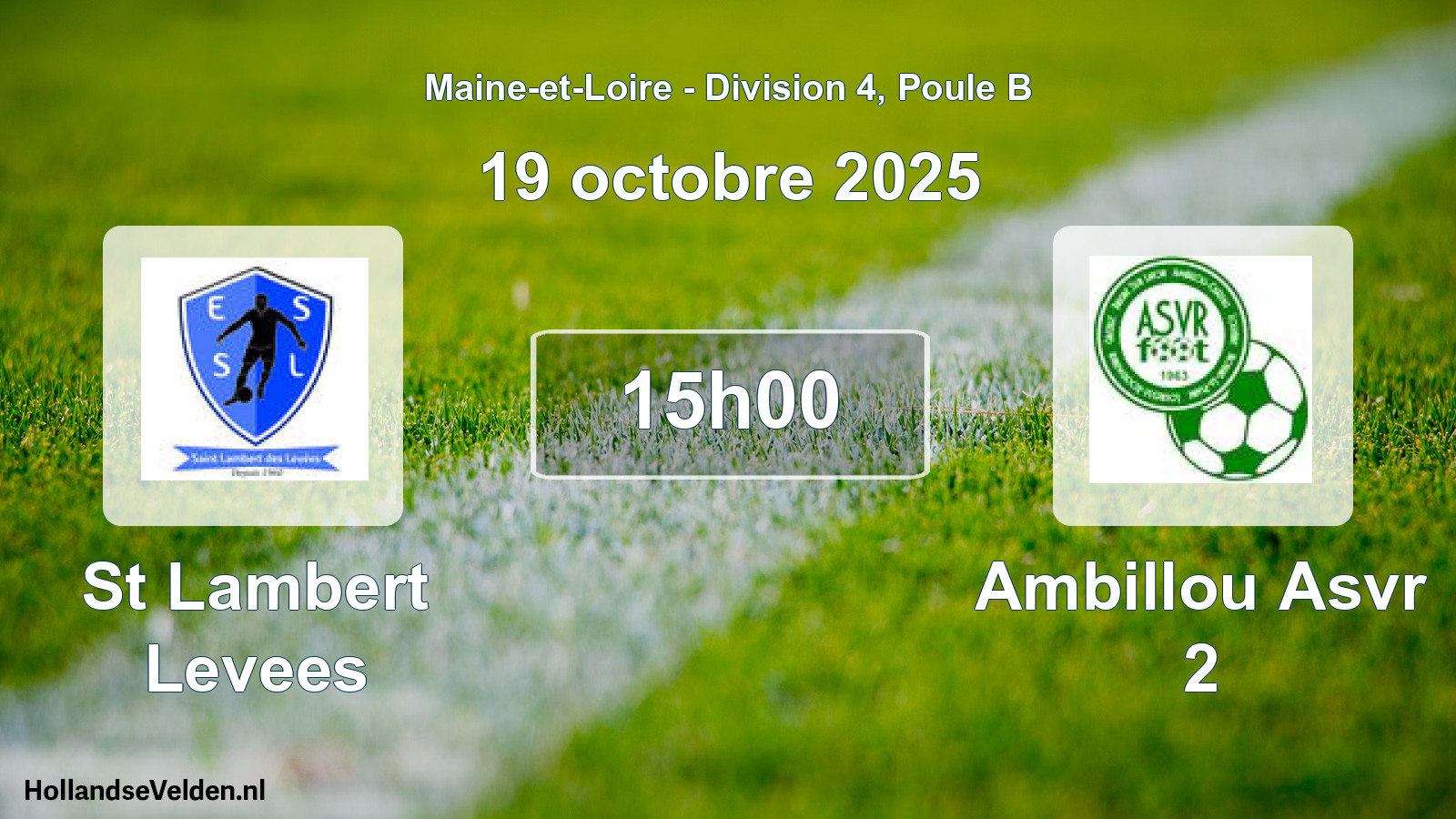Scheduled Match: St Lambert Levees - Ambillou Asvr 2 (19 October 2025)