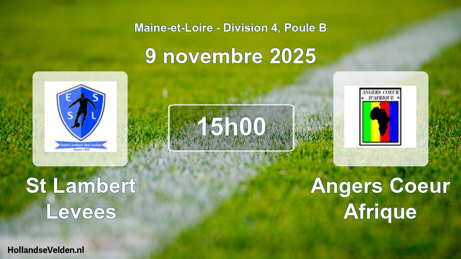 Geplande wedstrijd: St Lambert Levees - Angers Coeur Afrique (9 novembre 2025)