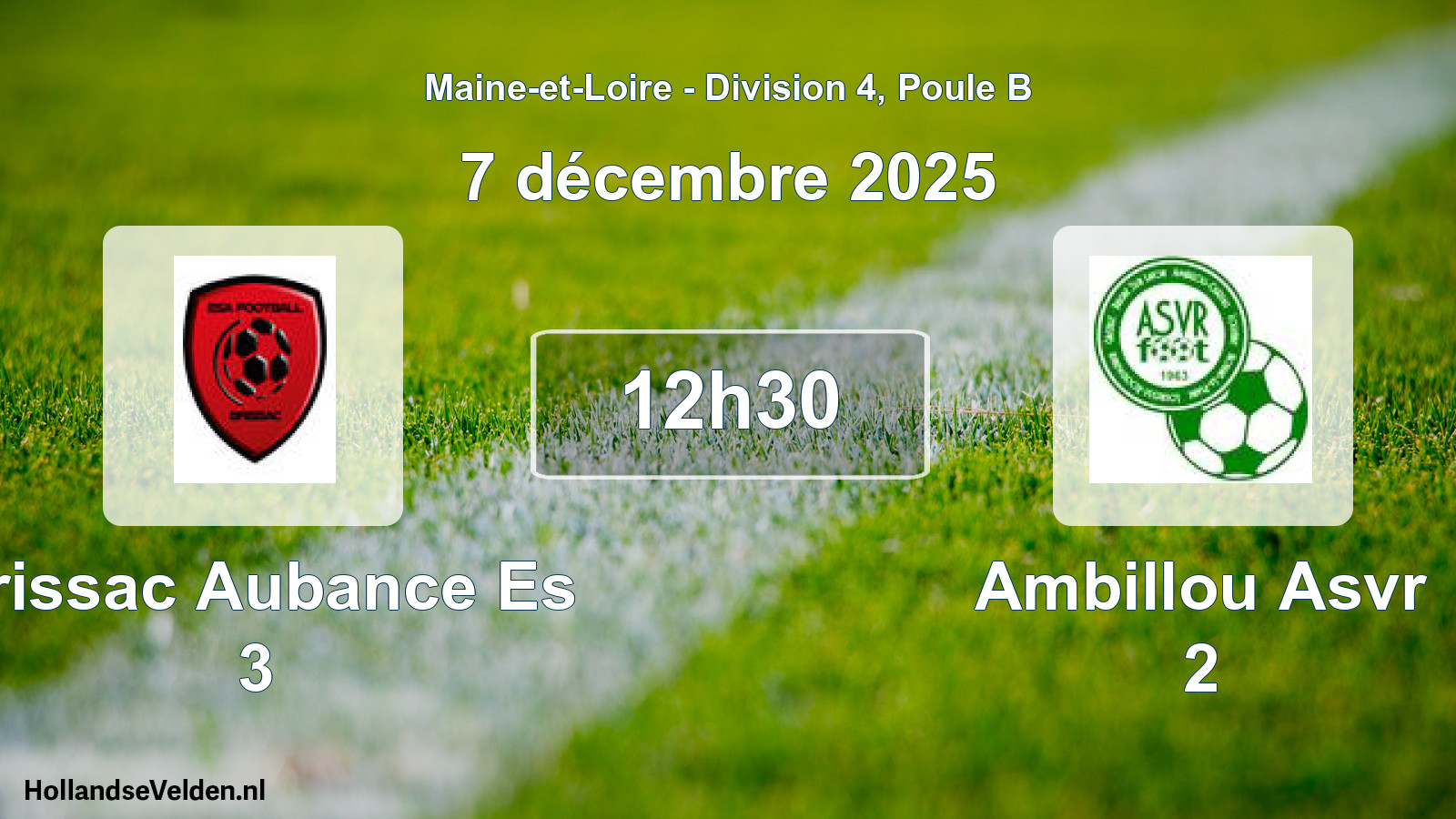 Geplande wedstrijd: Brissac Aubance Es 3 - Ambillou Asvr 2 (7 december 2025)