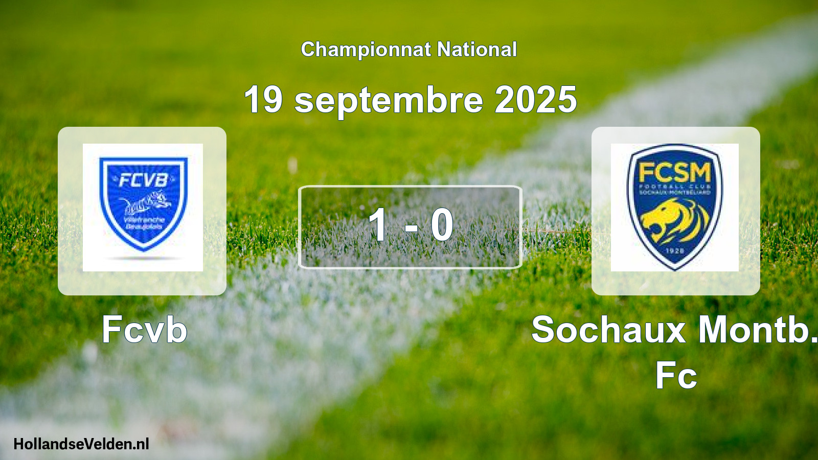 Gespeelde wedstrijd: Fcvb - Sochaux Montb. Fc 1 - 0 (19 september 2025)